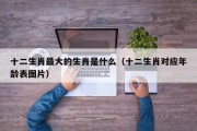十二生肖最大的生肖是什么（十二生肖对应年龄表图片）