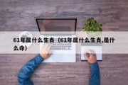 61年属什么生肖（61年属什么生肖,是什么命）